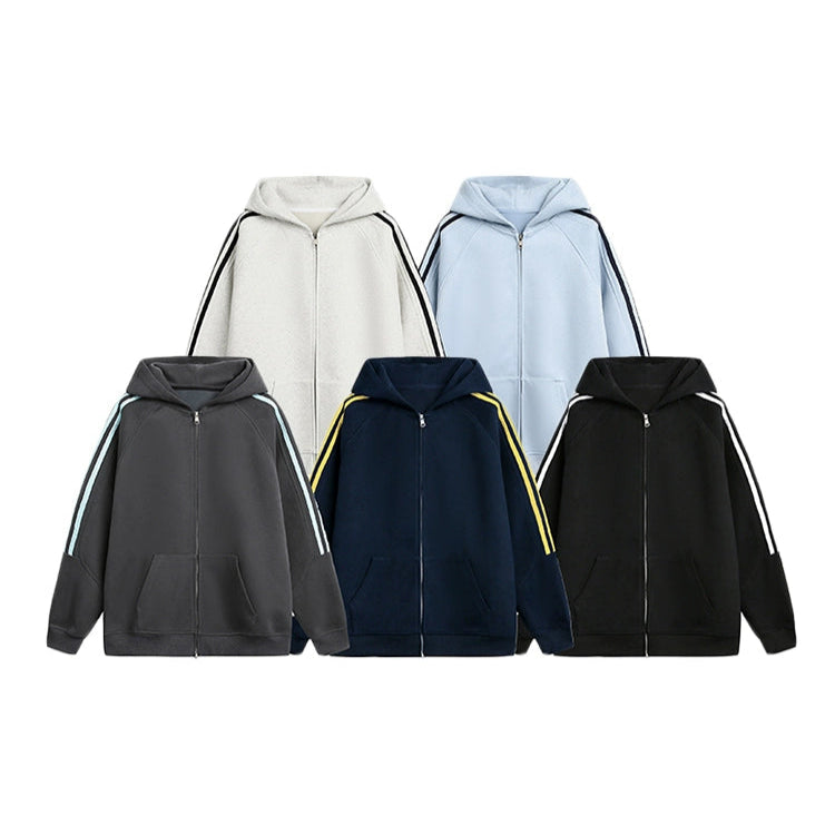 Zip-up mikina s kapucí na sport 