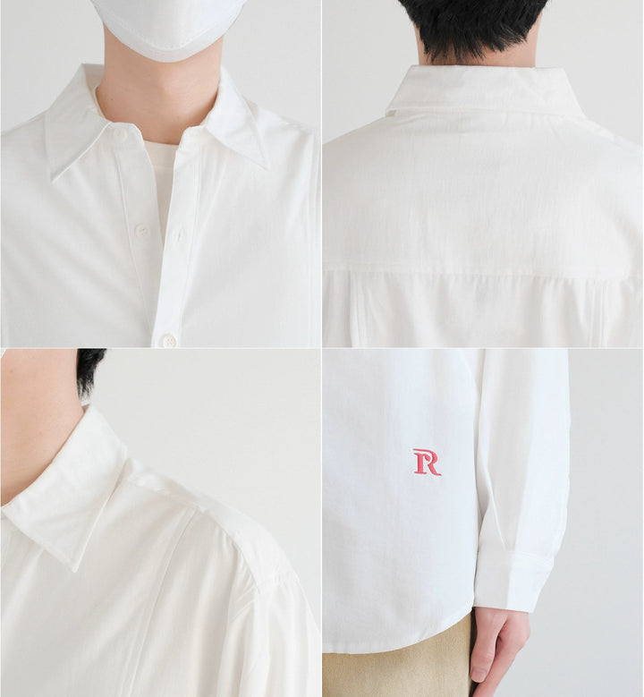 Camicia Solida Traspirante in Tencel 