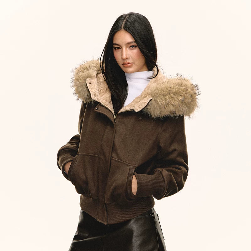 Detachable Fur Collar Cotton Jacket