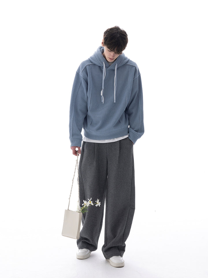 Imitation Wool Hooded Sweatshirt