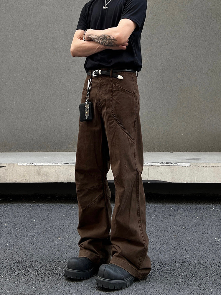 Casual Flared Loose Fit Overalls Pants