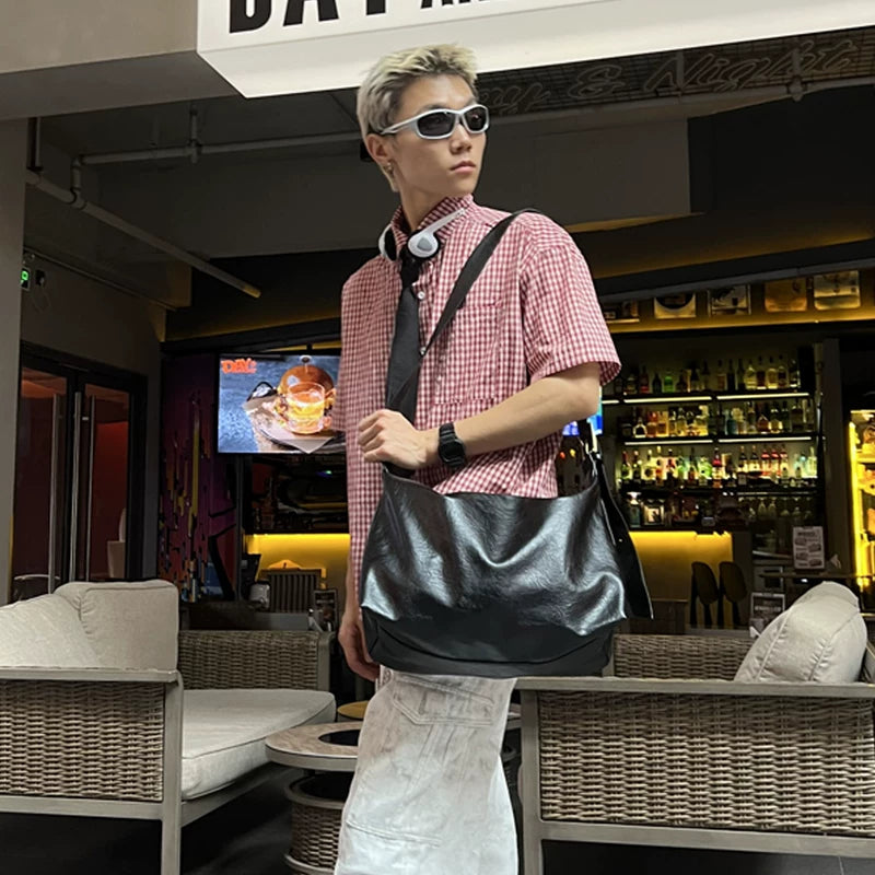 حقيبة هوبو كتف واحدة من جلد PU 