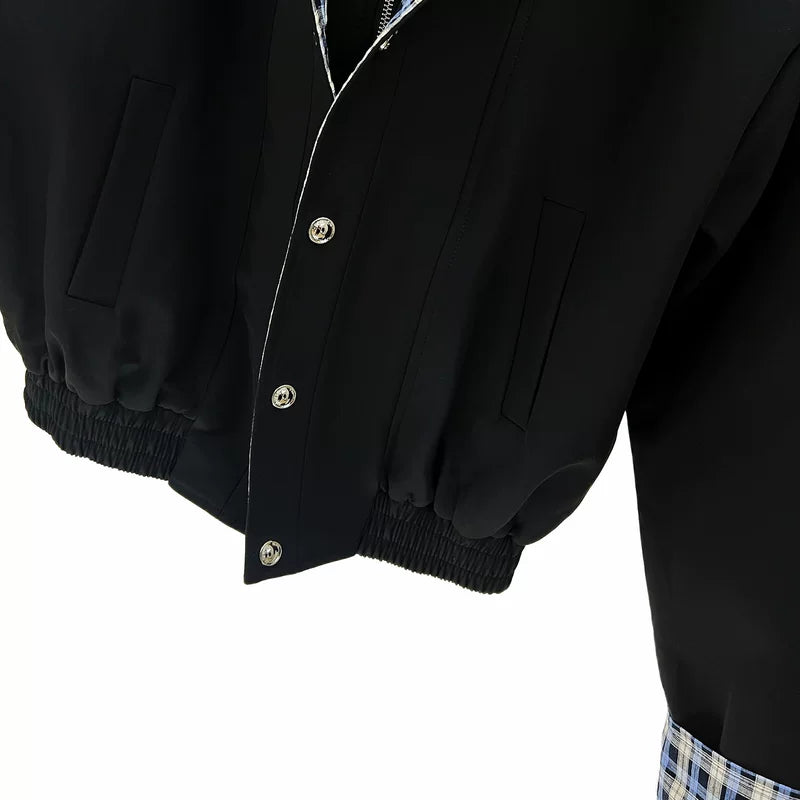 Plaid Patchwork Quilted Jacket