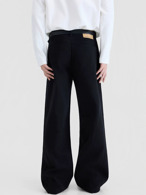 Pantaloni casual a gamba larga in miscela di Lyocell 