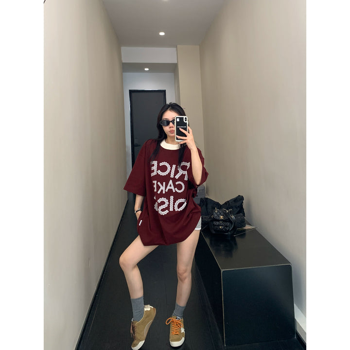 Patchwork Printed Relaxed Fit T-Shirt