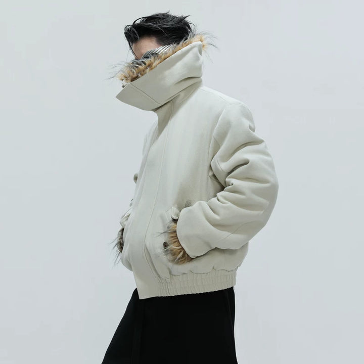 Fleece Lined Fur Collar Jacket