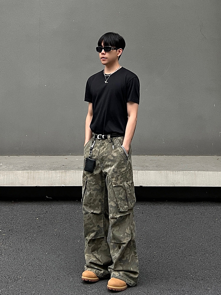 Loose-fit Camouflage Cargo Pants