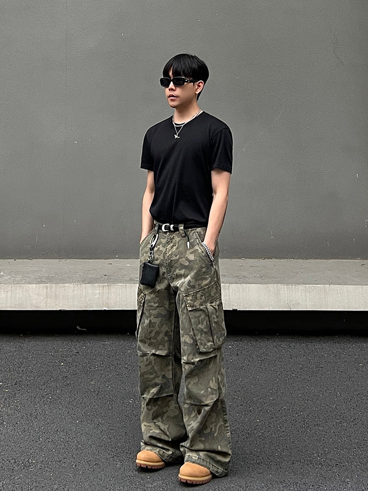 Loose-fit Camouflage Cargo Pants