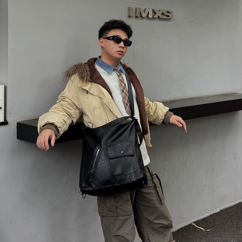 Leather Large Capacity Shoulder Bag