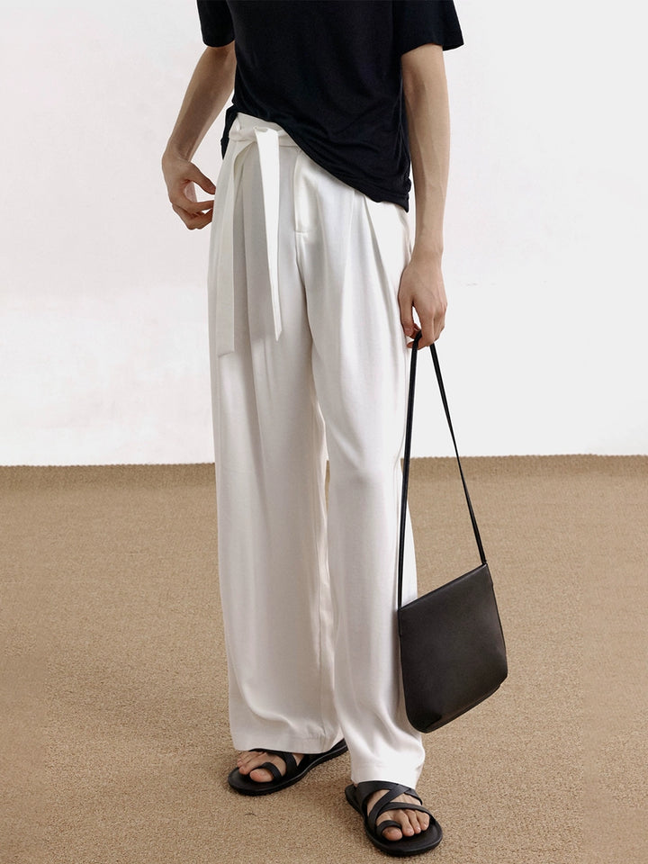 Tie Waist Casual Pants