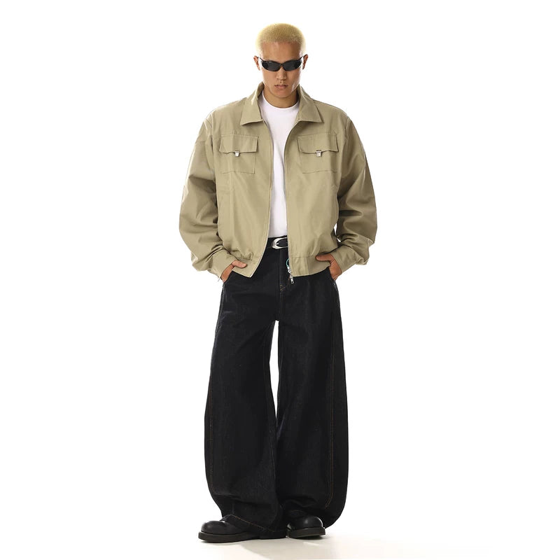 Veste bomber rétro coupe ample vêtement d'extérieur 