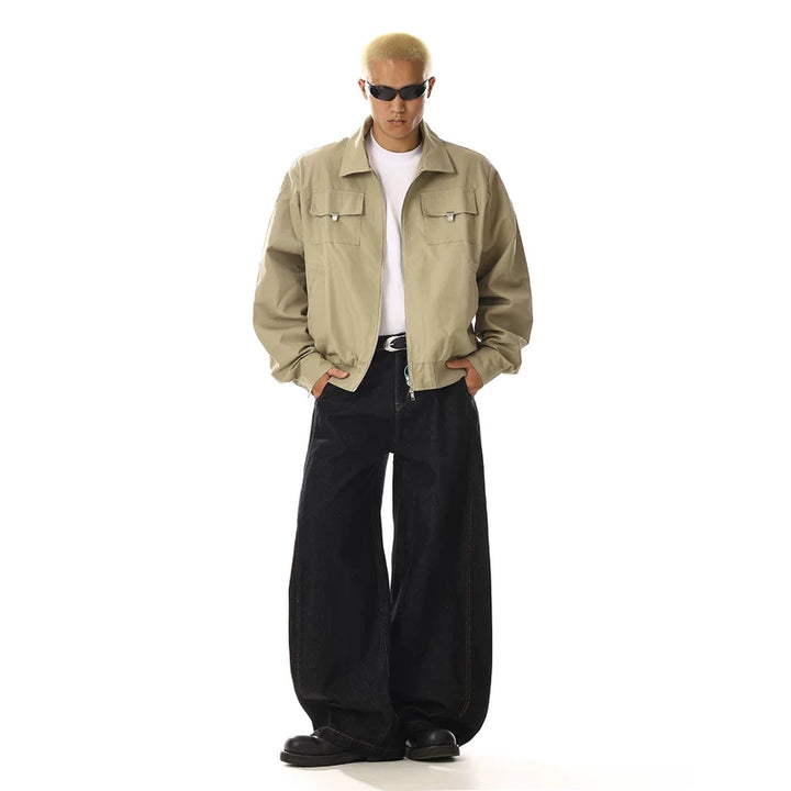 Veste bomber rétro coupe ample vêtement d'extérieur 