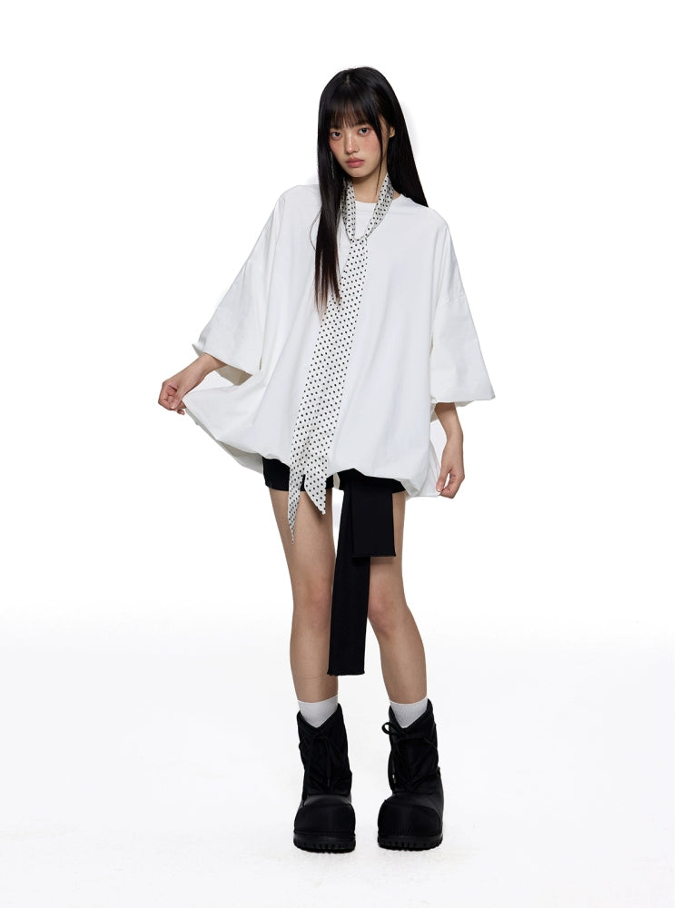 T-shirt a maniche corte con spalle scese oversize 