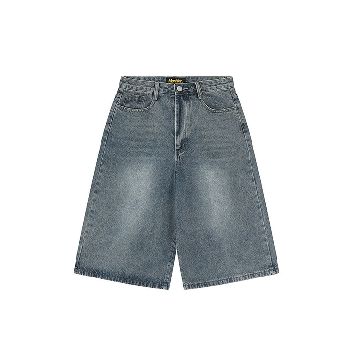 Wide Leg Cropped Denim Pants