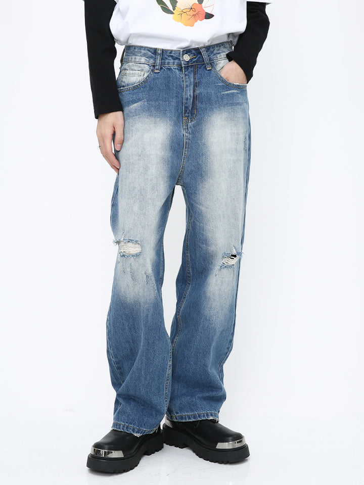 Loose Straight Mid-Waist Jeans