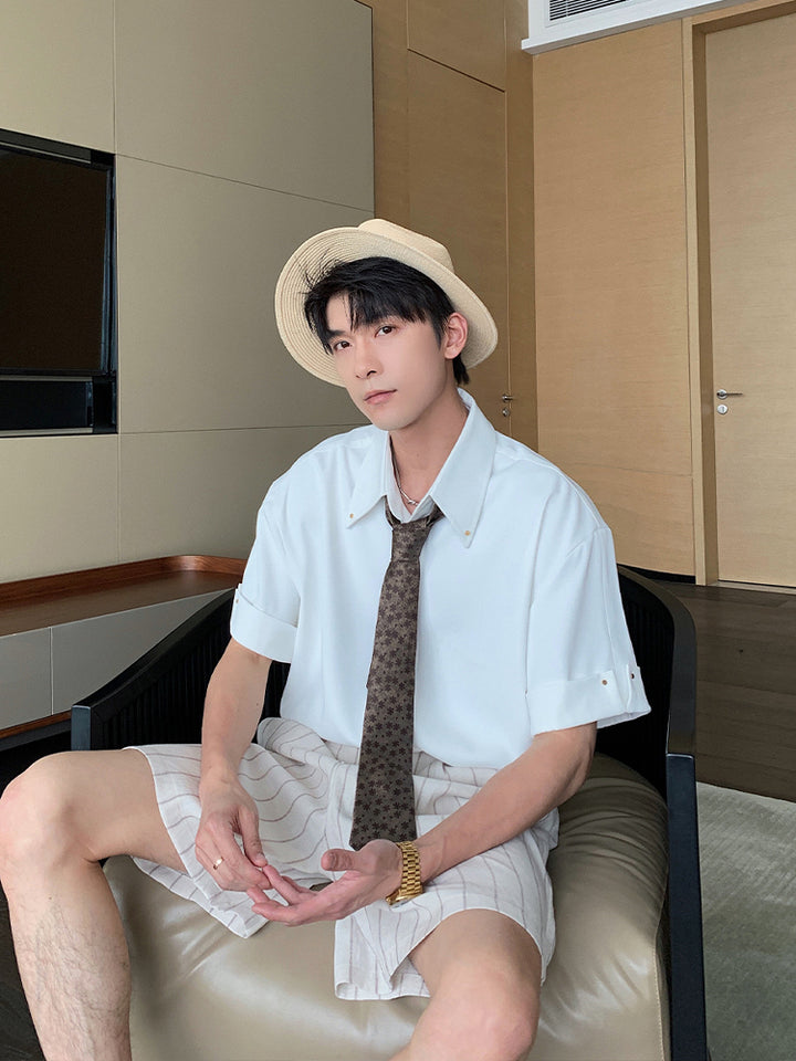 Short-Sleeve Loose Fit Summer Shirt