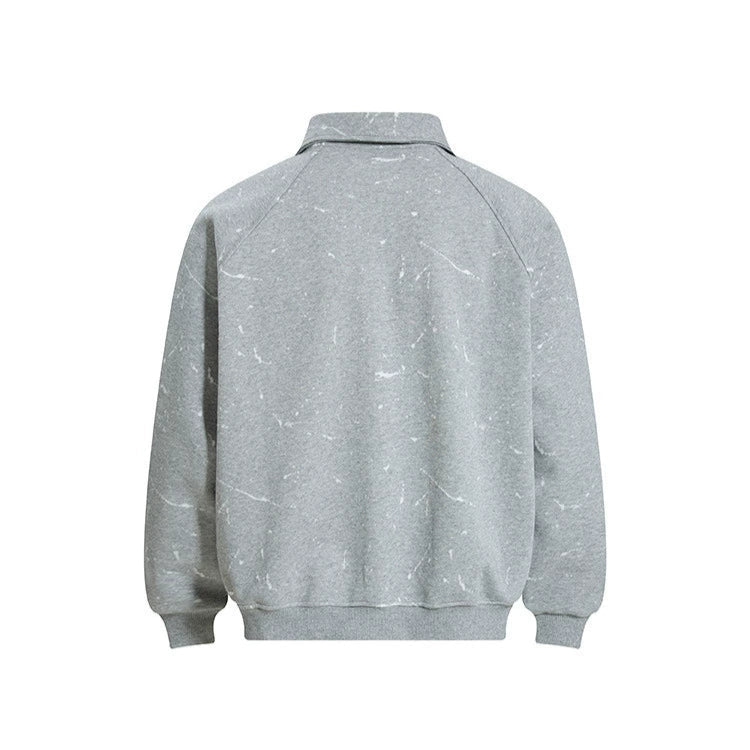 Half-Zip Graffiti Letter Casual Sweatshirt