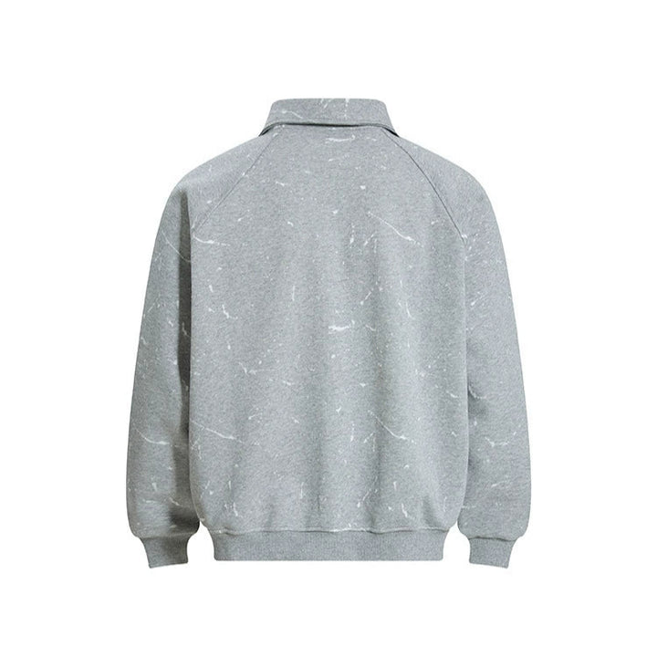 Half-Zip Graffiti Letter Casual Sweatshirt