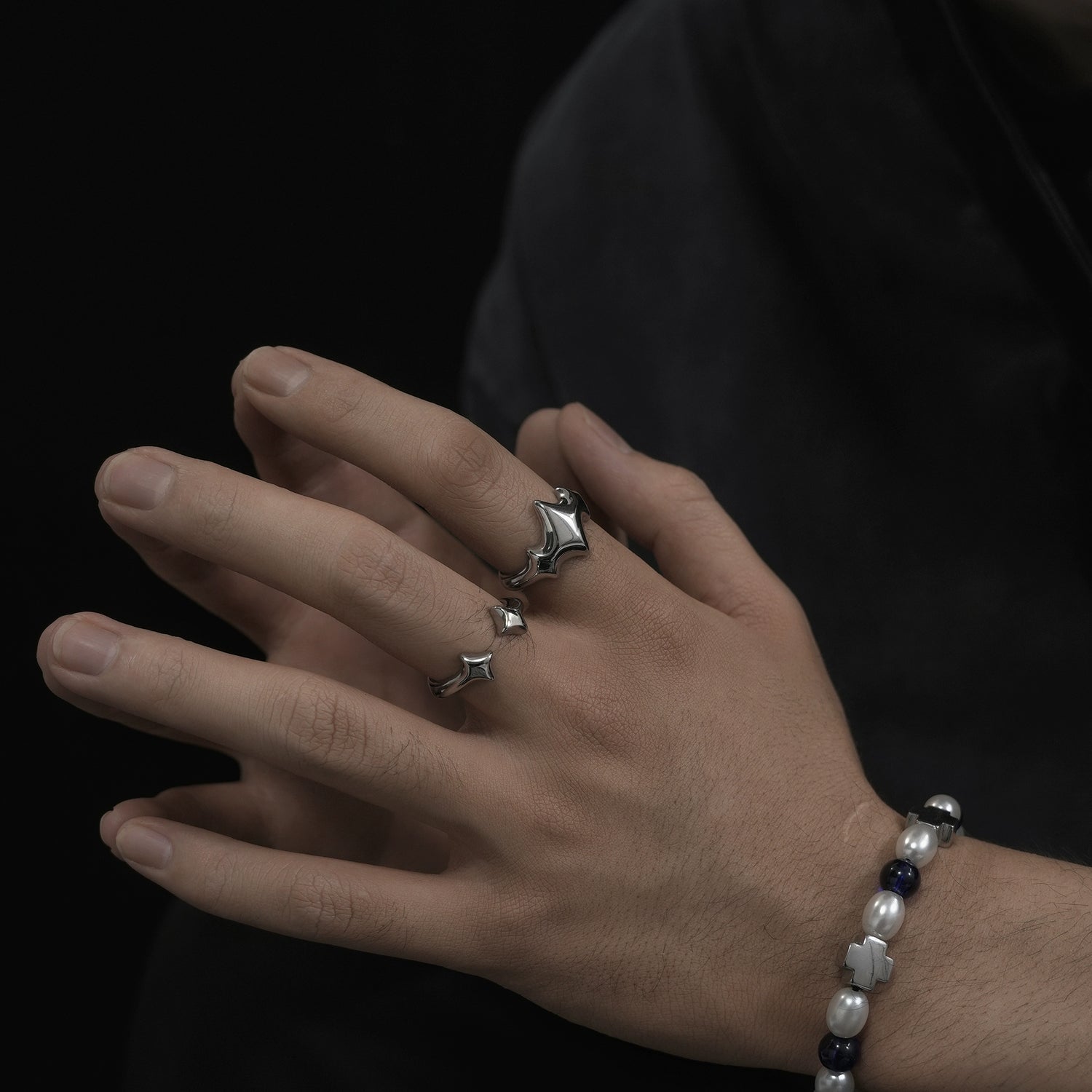 Star Metal Open Adjustable Ring