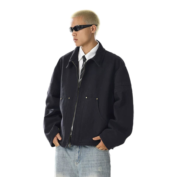 Veste décontractée de travail rétro usée 