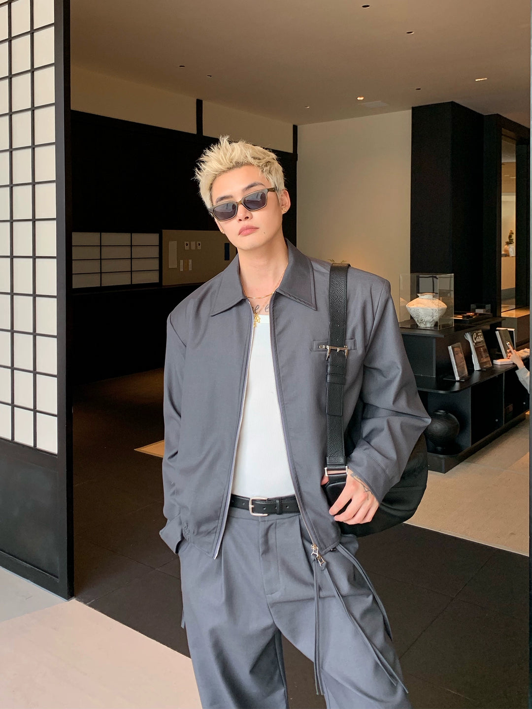 Zipper Jacket and Casual Pants