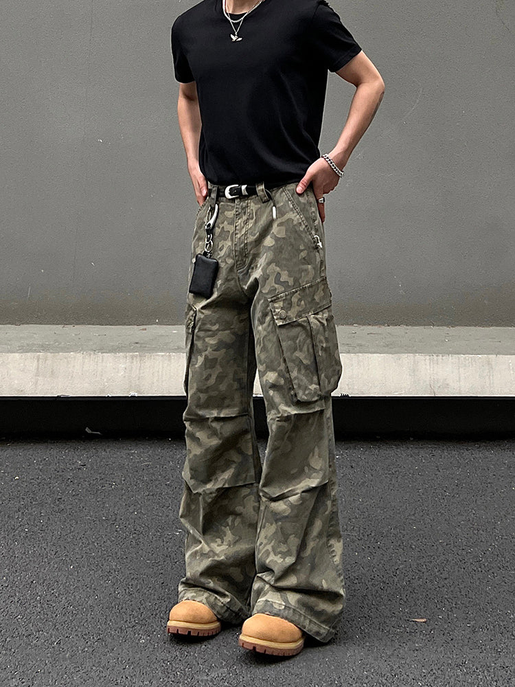 Loose-fit Camouflage Cargo Pants