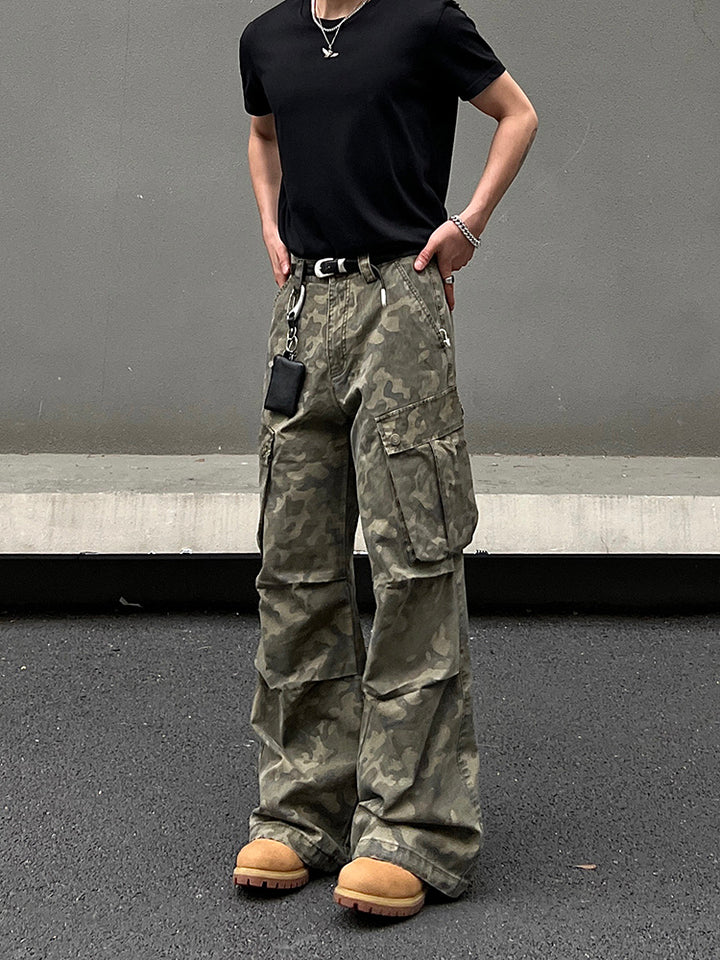 Loose-fit Camouflage Cargo Pants