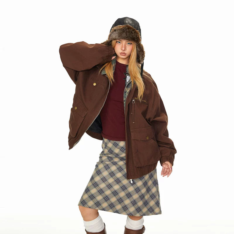 Patchwork Functional Workwear Jacket