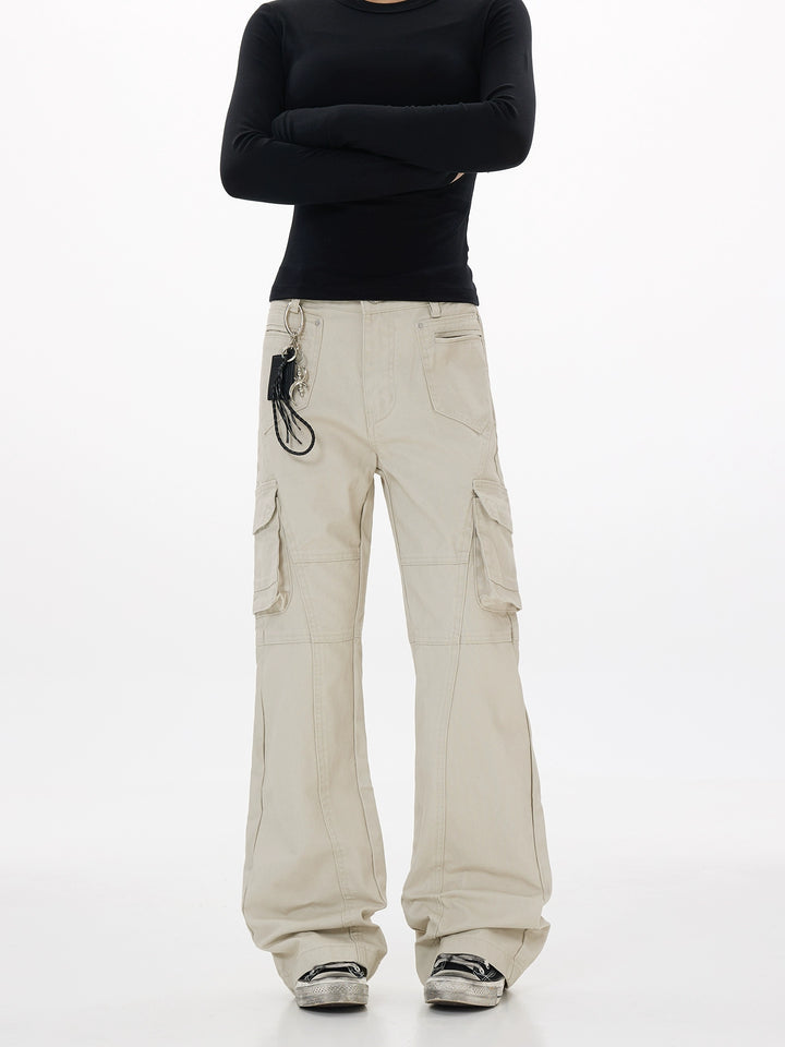 Low Waist Flared Cargo Pants
