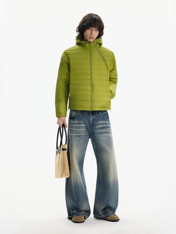 Lichtgewicht Gewatteerde Donsjas met Kap 