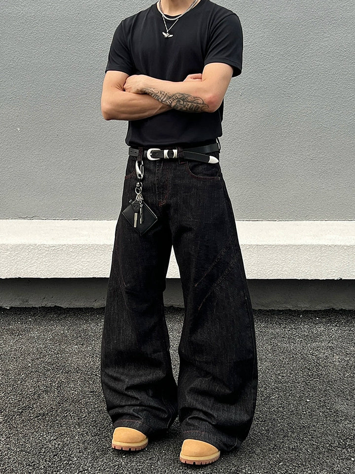 Bred Ben Lige Løs Pasform Jeans 