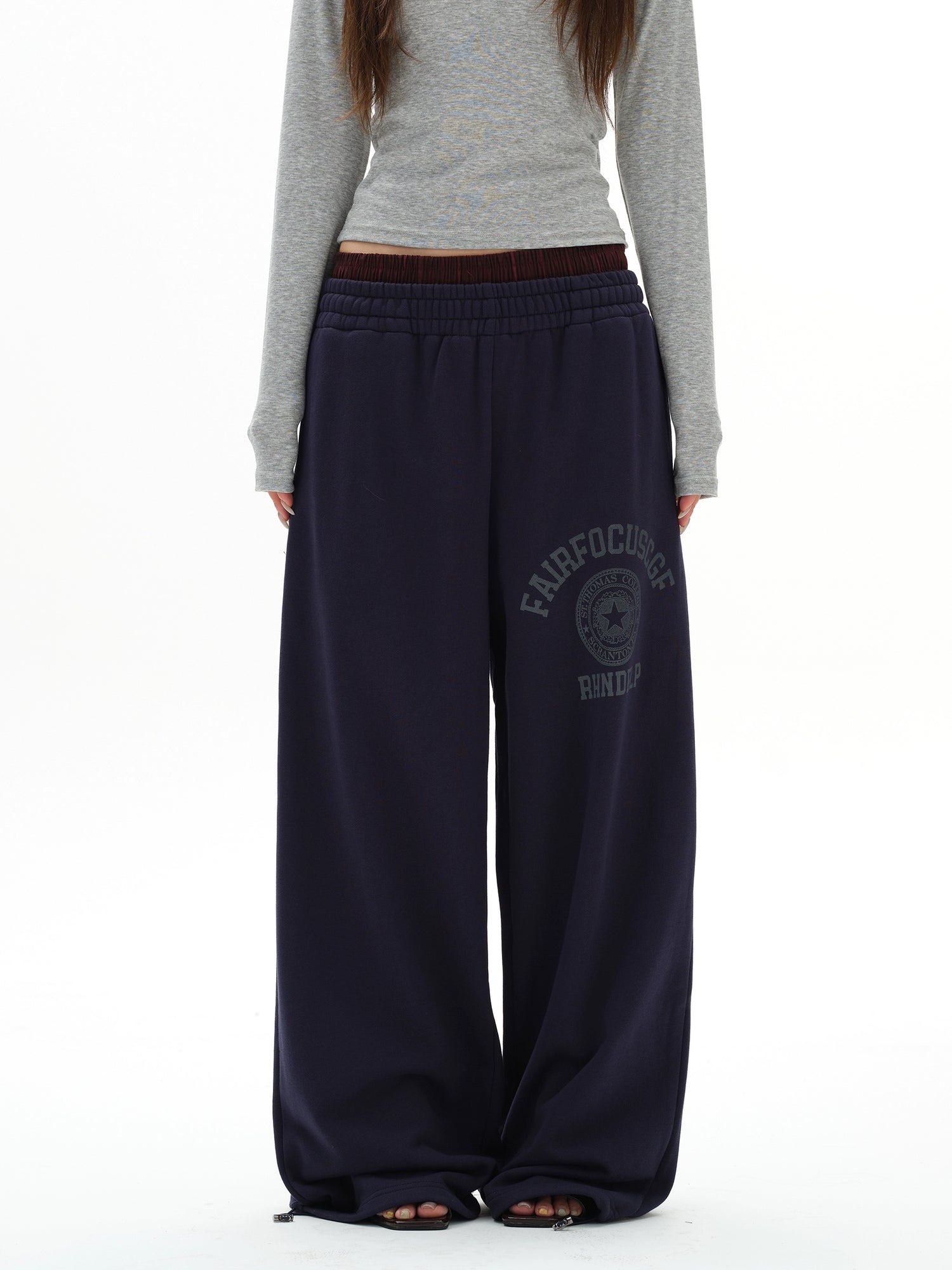 Retro Bol Kesim Baskılı Eşofman Altı 