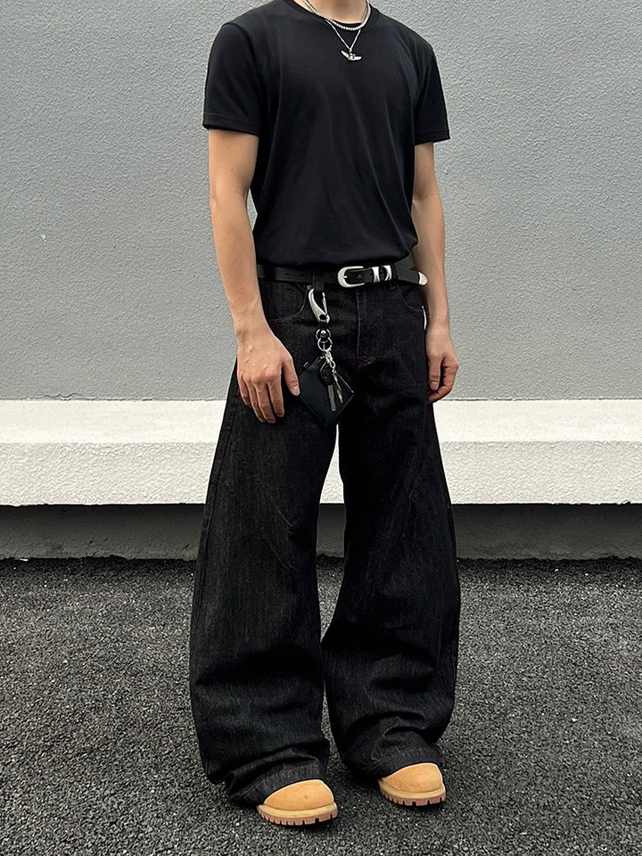 Bred Ben Lige Løs Pasform Jeans 