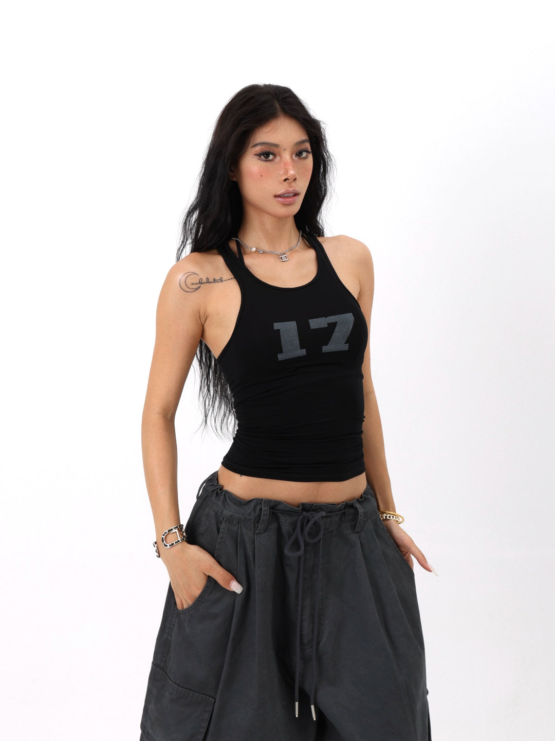 Canotta grafica slim fit retro 