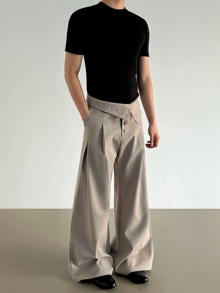 Pleated High Waist Wide Leg Pants