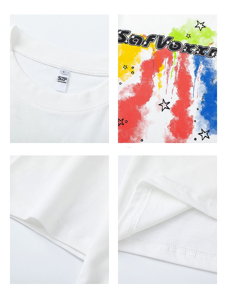 Graffiti Print Loose T-shirt