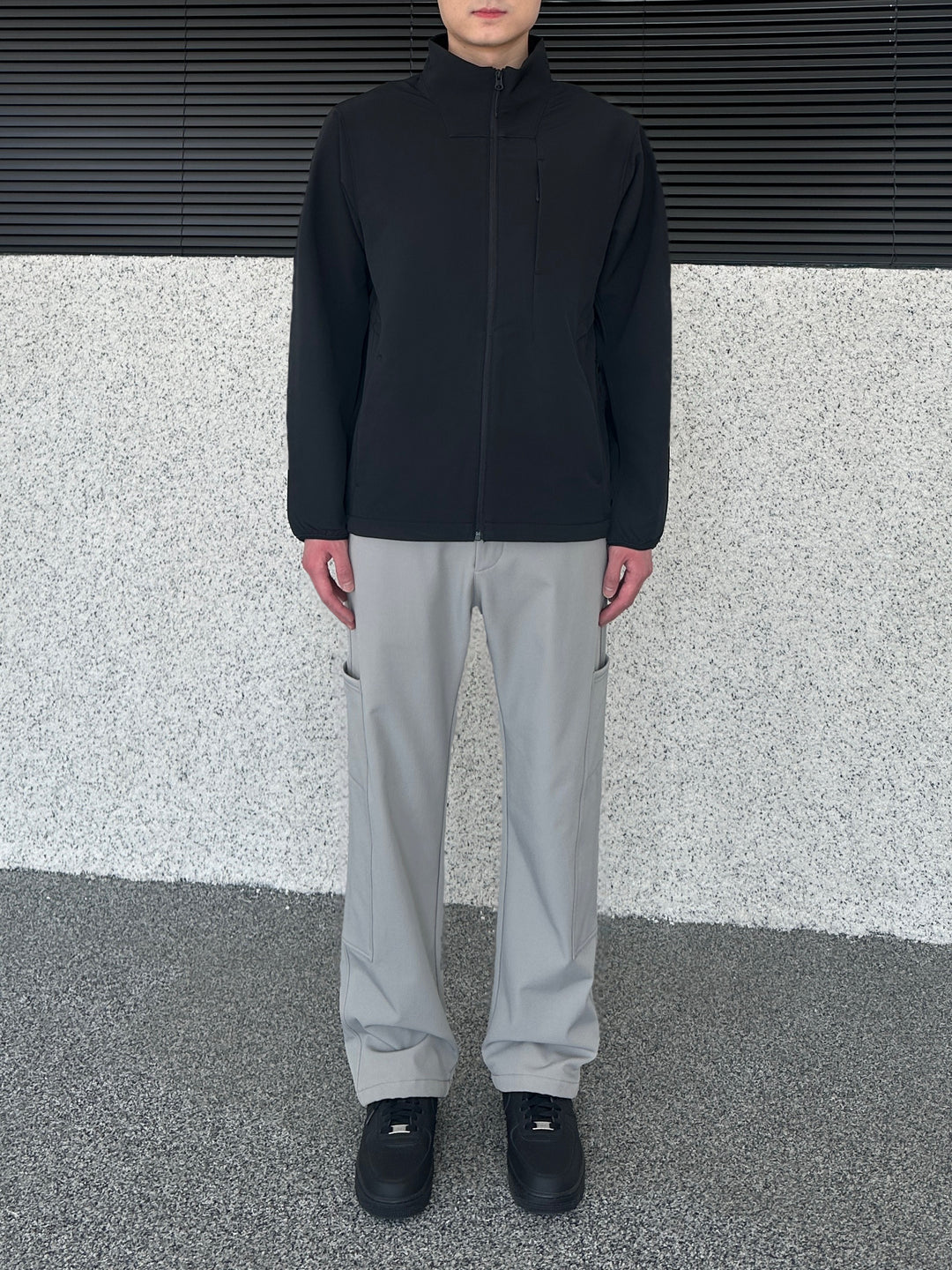 Stand Collar Casual Zipper Jacket