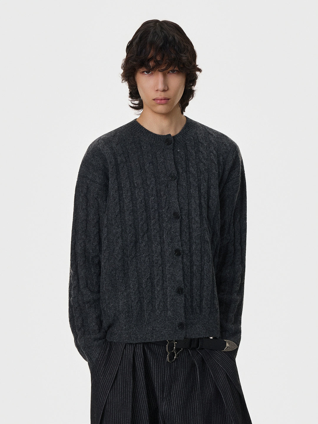 Cable Knit Cropped Cardigan
