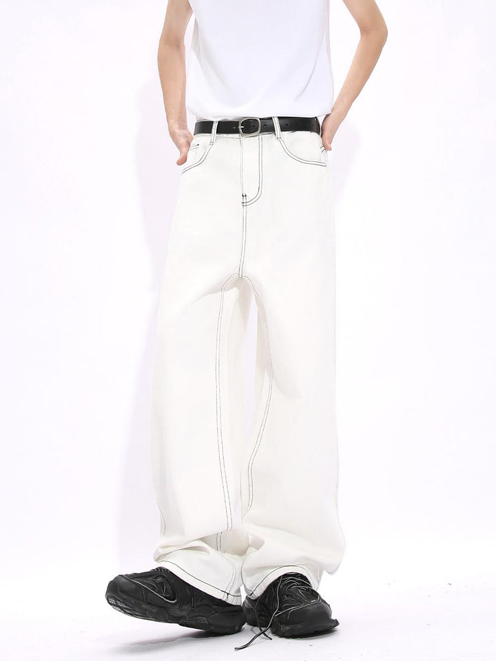 Stich Umriss Gerade Legere Hose 
