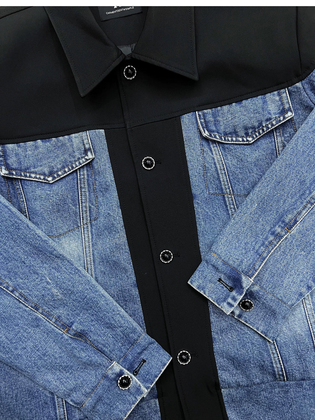 Patchwork Denim Short Jacket