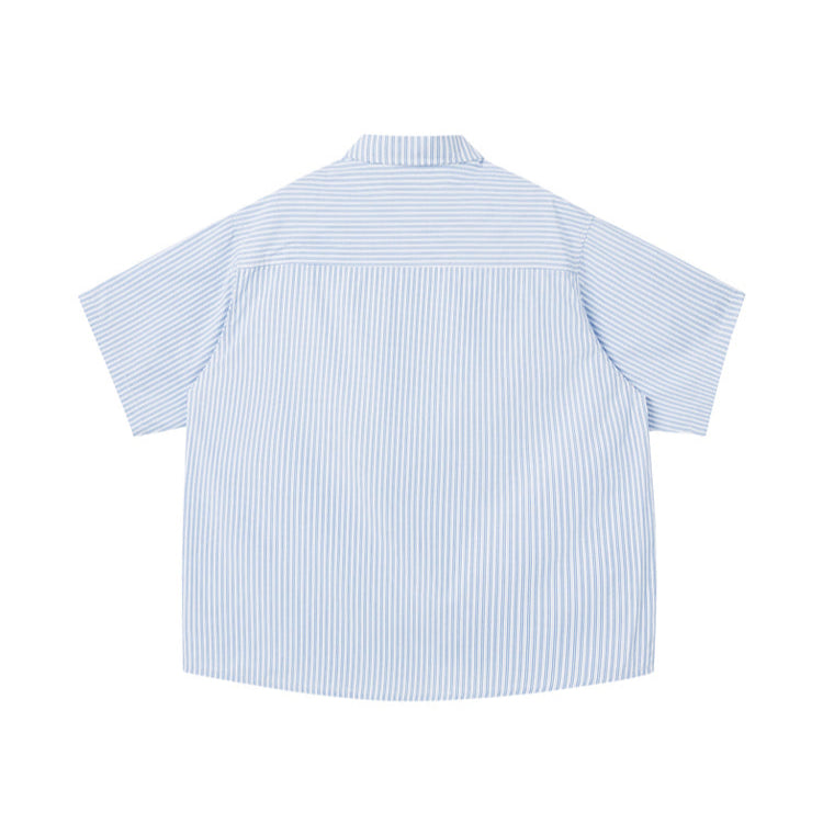 قميص قصير الأكمام مخطط عتيق 