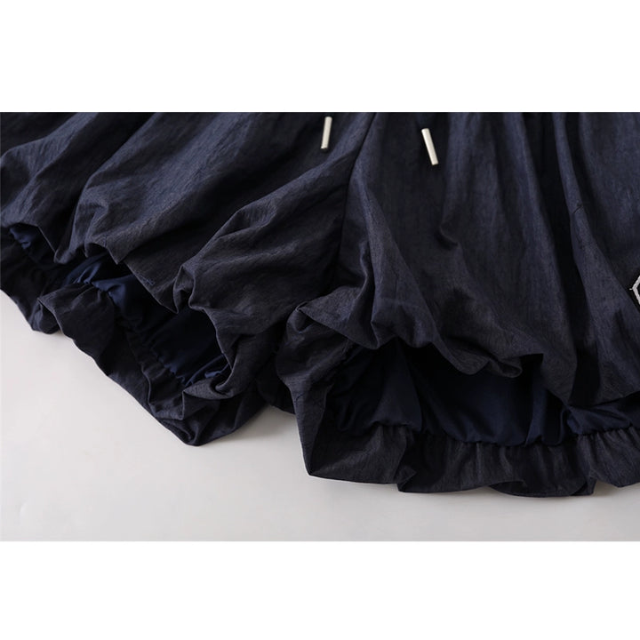 Pantalones cortos casuales de estilo ballet con cordón de rayas 