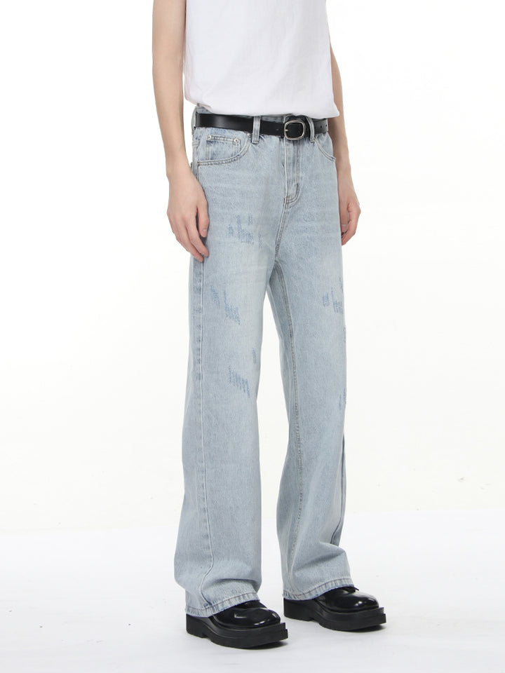 Vielseitige gewaschene lockere gerade Jeans 