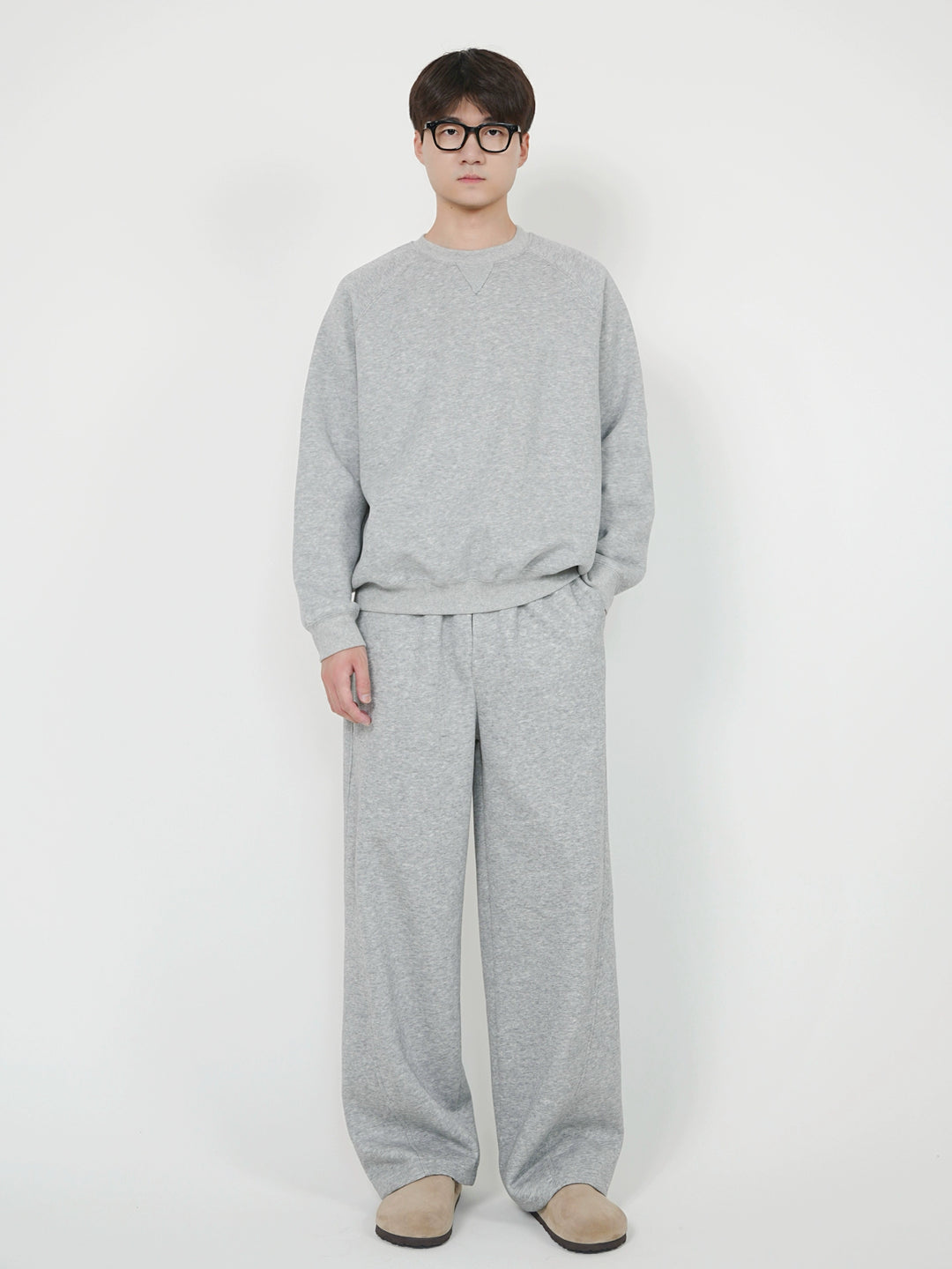 Round Neck Drop Shoulder Sweatshirt