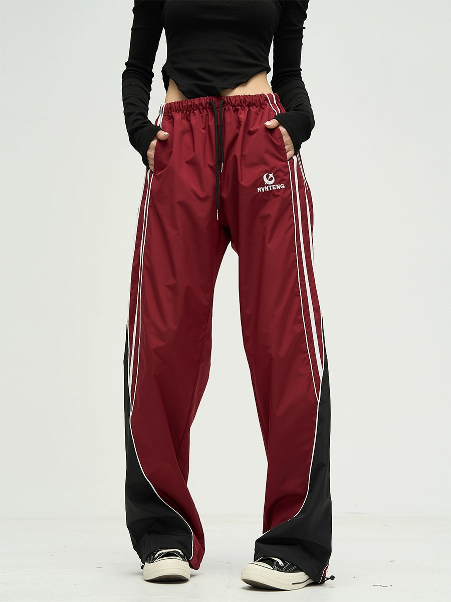 Stitching Embroidery Casual Sports Pants