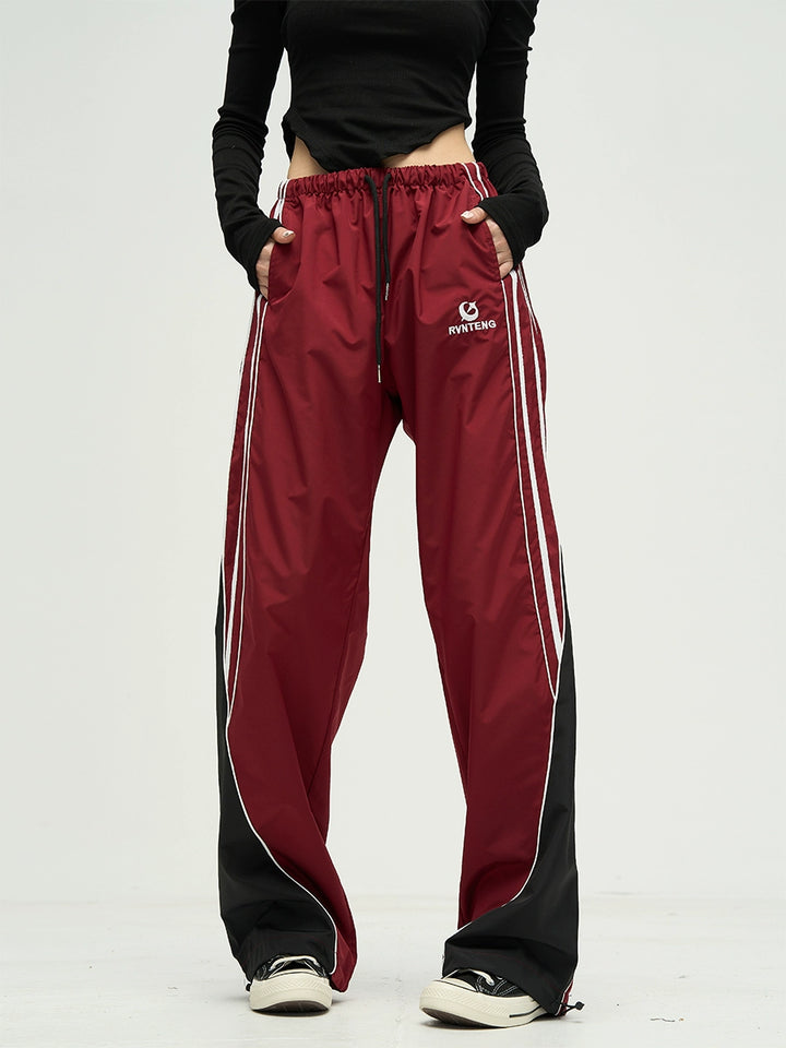Stitching Embroidery Casual Sports Pants
