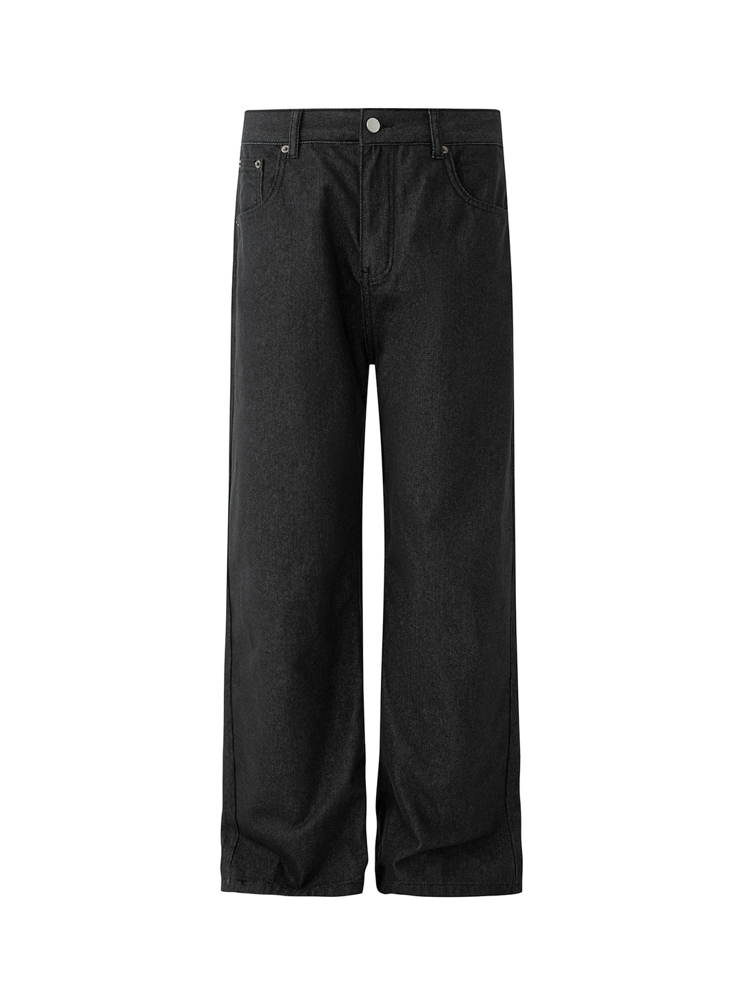 Jeans rectos anchos de lavado retro 