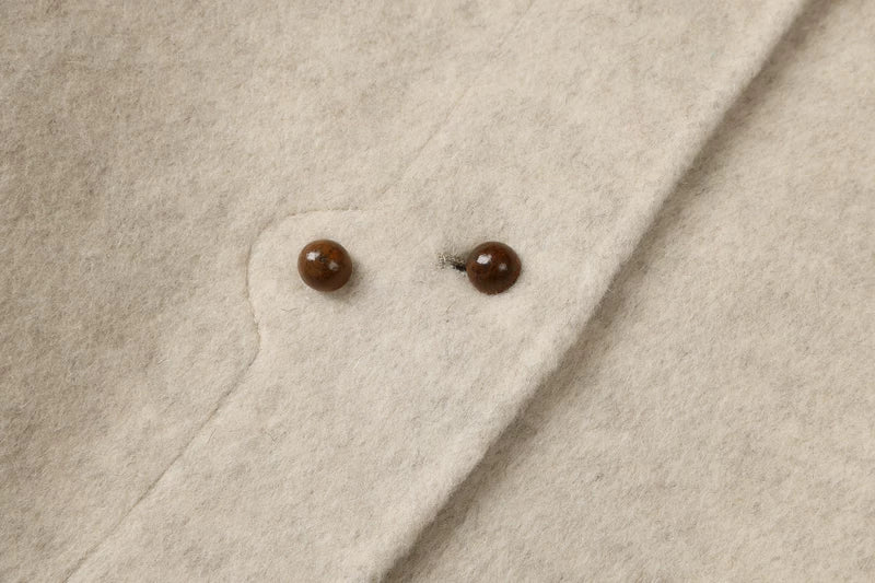 Mid-Length Loose Wool Cashmere Coat