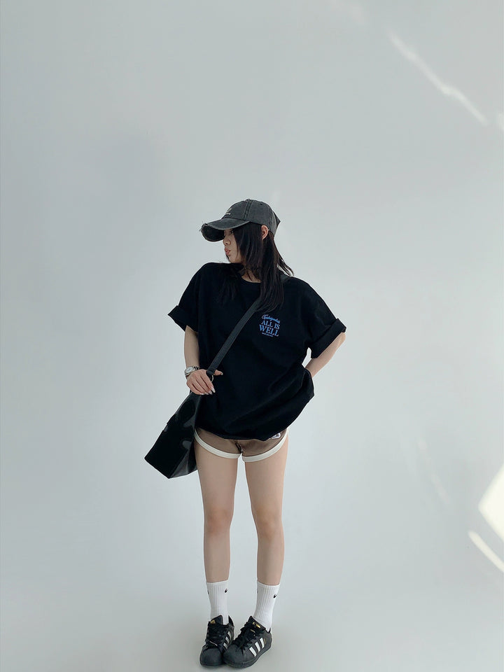 Cotton Casual Short Sleeve Graphic T-shirt