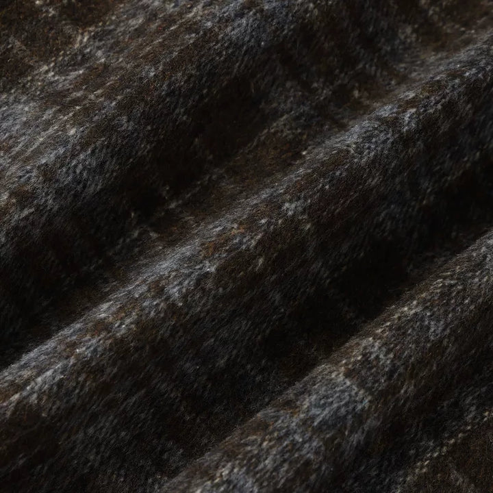 Plaid Wool Loose Fit Retro Coat